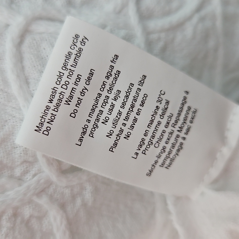 Blanco XL White Cotton Sundress Made In Peru Vneck Summer Dress Beach - Picture 5 of 9